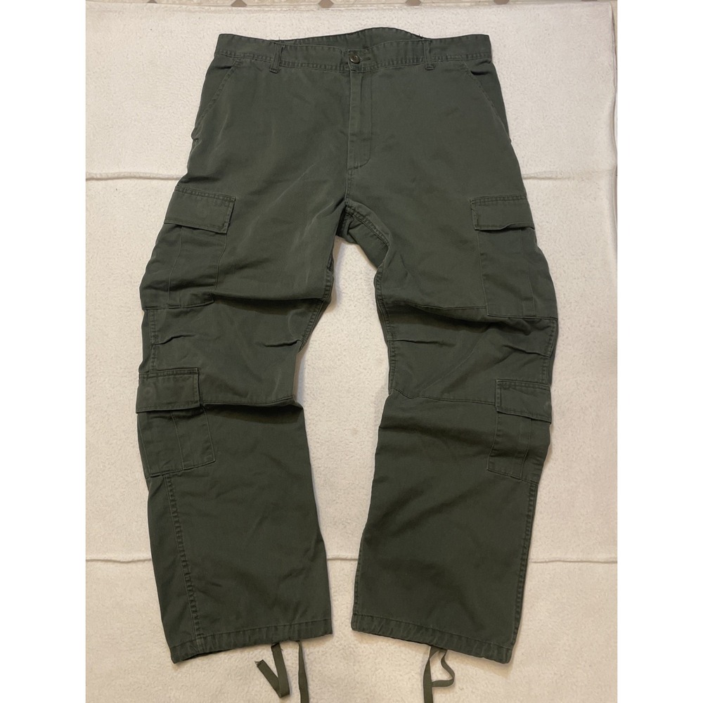 Vintage Rothco Ultra Force BDU Cargo Pants Mens Size 36-38 Green Army Military